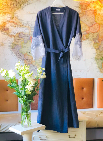 Linen Robes with lace