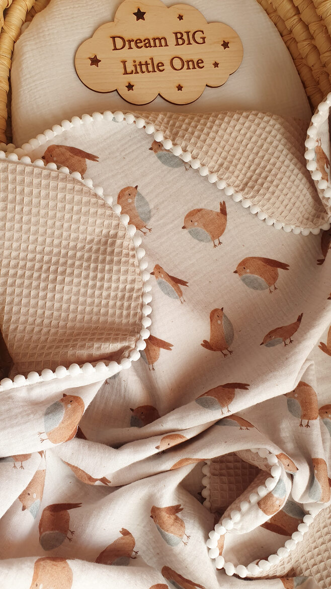 ● Putniņu vafeļauduma sedziņa●